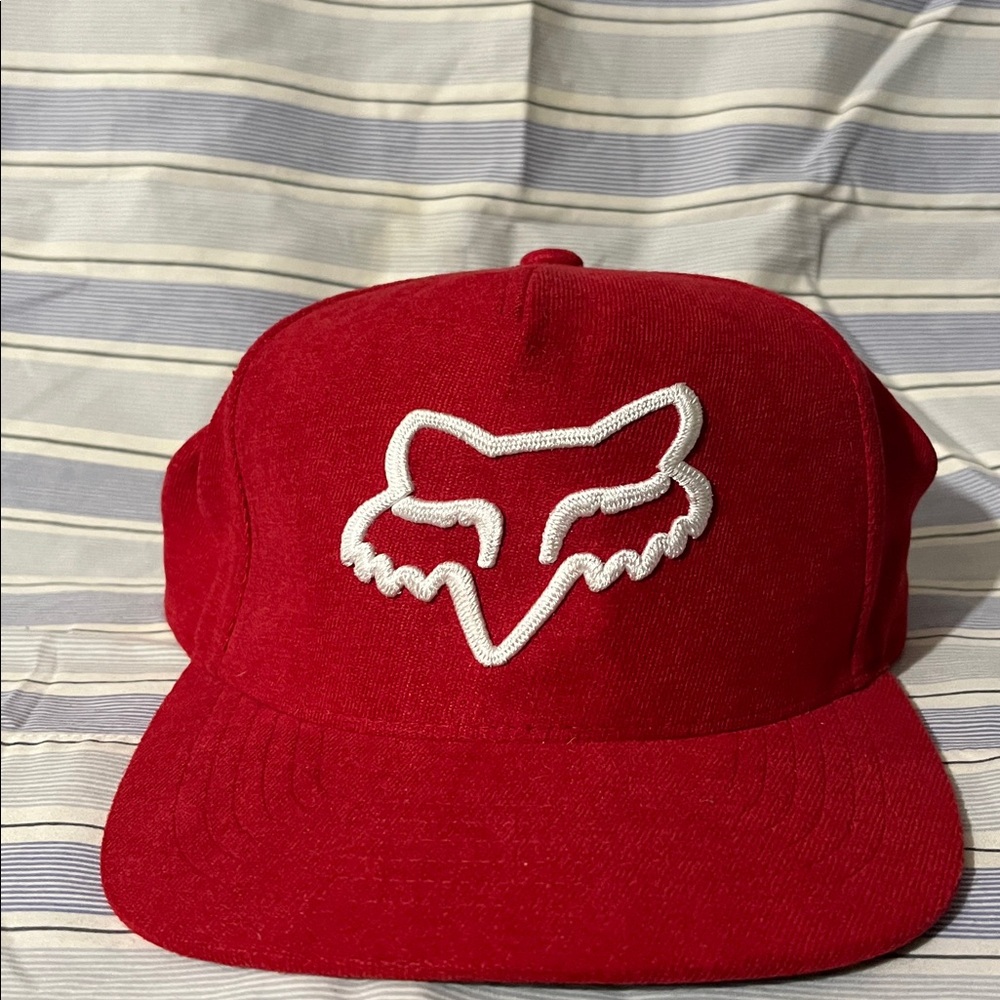 Fox Red Hat with White Logo